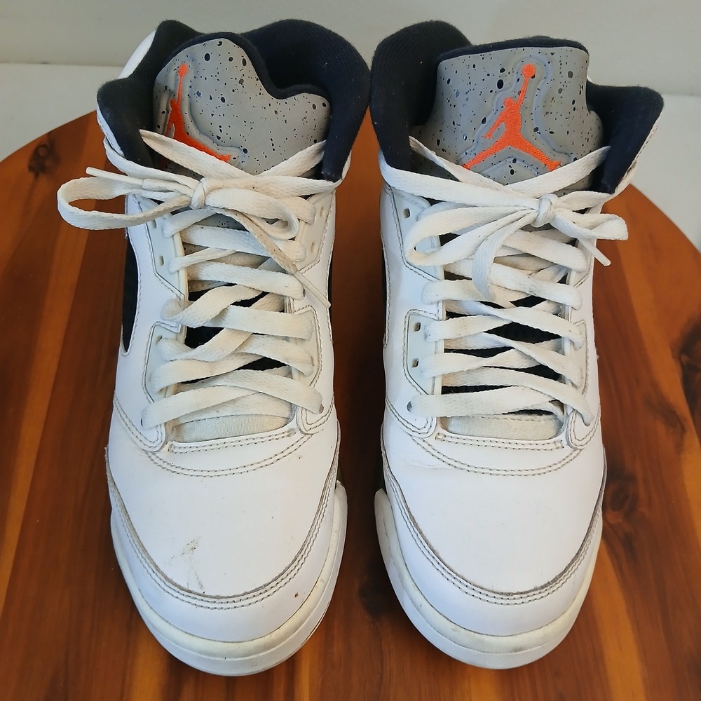 Jordan 5 Retro Poison Green GS Kids 7Y White Shoes Sneakers 440888-115 - Picture 2 of 8